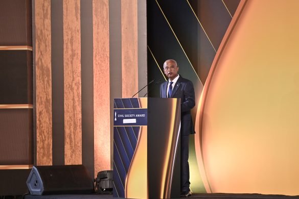 President Ibrahim Mohamed Solih delivers his address at the Civil Society Awards ceremony (Photo: President’s Office)