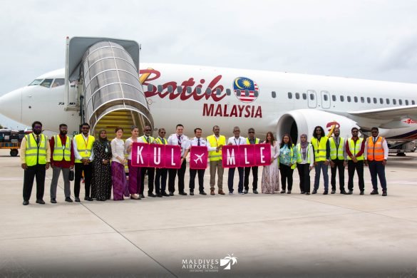 Batik Air's inaugural flight received a warm welcome with a special ceremony at Velana International Airport (Photo: MACL)