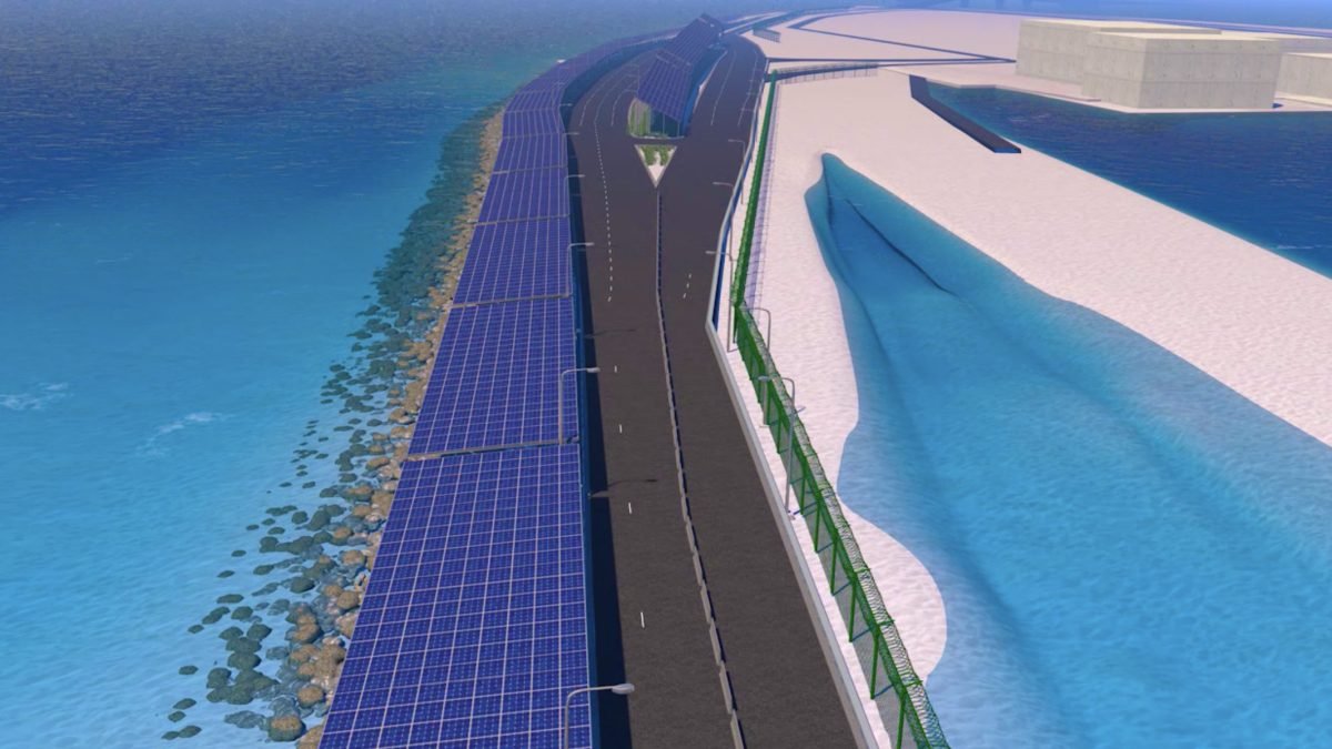 Solar Panel Installation Underway on Hulhumale’ – Male’ Highway