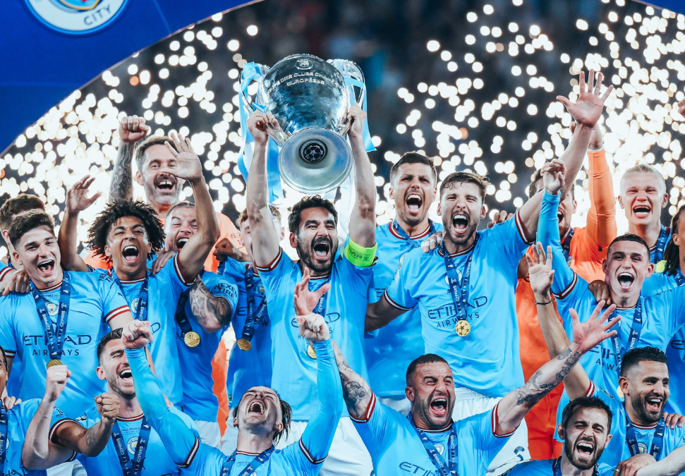 Manchester City Win First Champions League, Complete Treble