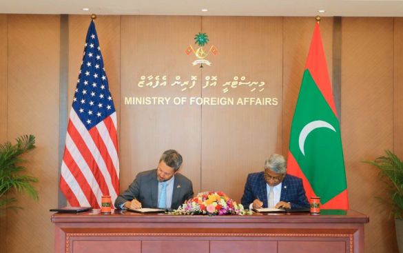 Foreign Affairs Ministry signing the Grants Agreement.