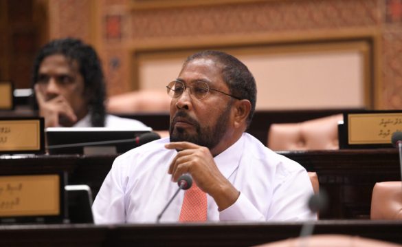 JP leader Qasim Ibrahim at a parliament sitting (photo: People’s Majlis)