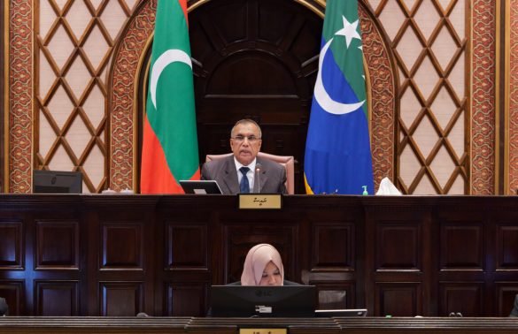 MP Hassan Afeef presiding over a parliament sitting (Photo: People's Majlis)