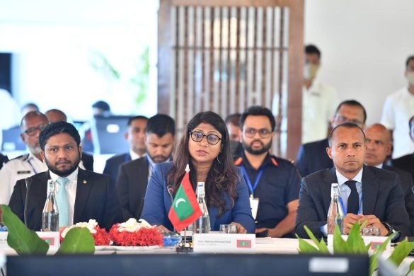 Defence Minister Mariya Ahmed Didi alongside senior officials who represented the Maldives at the fifth NSA Meeting of the Colombo Security Conclave (Photo: President's Office)