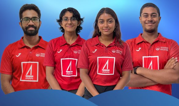 The Maldives national swimming team has broken a total of six national records at the FINA World Aquatic Championships ( Photo: Facebook/ Swimming Association of Maldives)