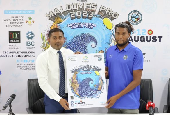 Visit Maldives Pro 2023 was launched at a ceremony held in Male' City on Monday (Photo: Twitter/@@MoYSCEmv)