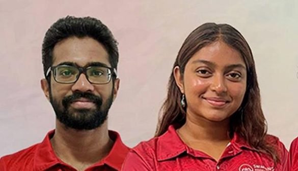 Ali Imaan (L) and Hamna Ahmed (Photo: Maldives Swimming Association)