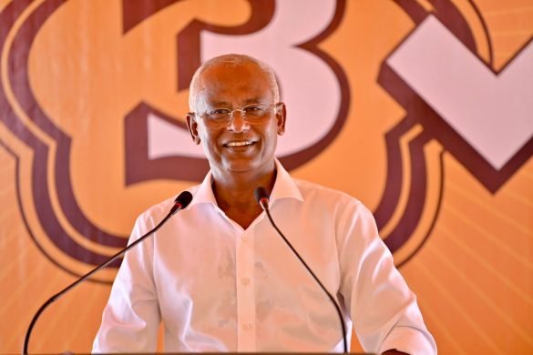 President Ibrahim Mohamed Solih speaks at a campaign rally (Photo: MDP)