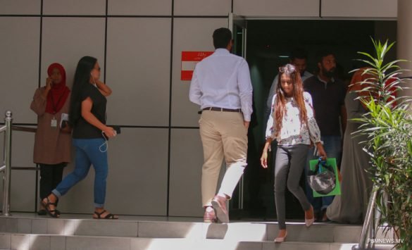 Entrance of Velaanaage, the main government office building in Malé (Photo: PSM News)