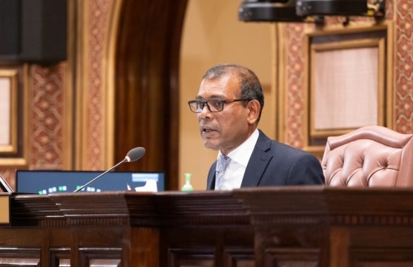 Speaker Mohamed Nasheed presides over the sixth sitting of the third session of 2023 on Tuesday, 19 September 2023. (Photo: People’s Majlis)