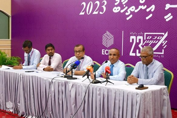 Members of the Elections Commission (EC) at a press conference held on Saturday, 23 September 2023. (Photo: Elections Commission)