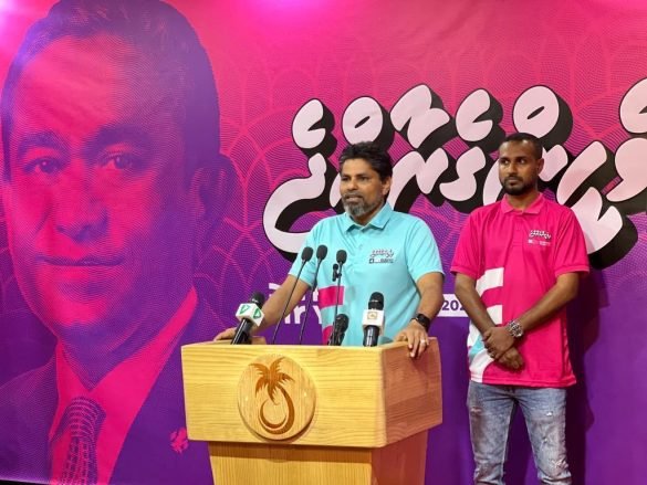 PPM/PNC presidential candidate Mohamed Muizzu's spokesperson, Mohamed Tholal (Photo: PPM)