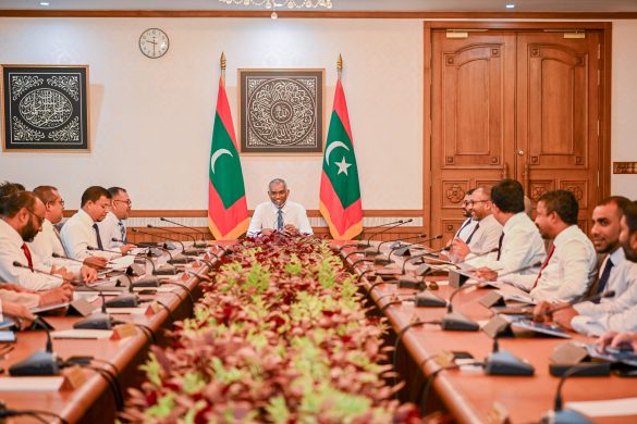 President Ibrahim Mohamed Muizzu meets his cabinet at the President's Office on Monday, 25 December 2023. | Photo: President's Office