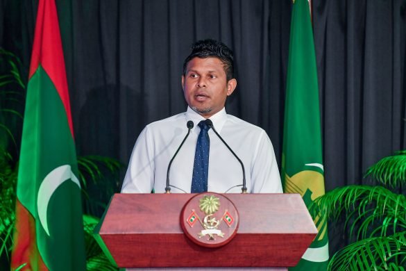 Vice President Hussain Mohamed Latheef speaks at an official event. | Photo: The President’s Office