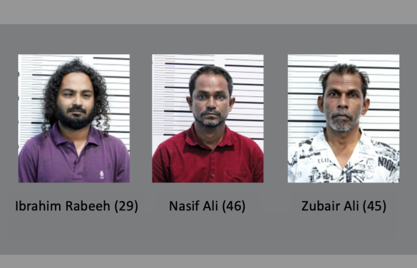 Mugshots of the three suspects arrested for distributing explicit content on Telegram. | Photo: MPS