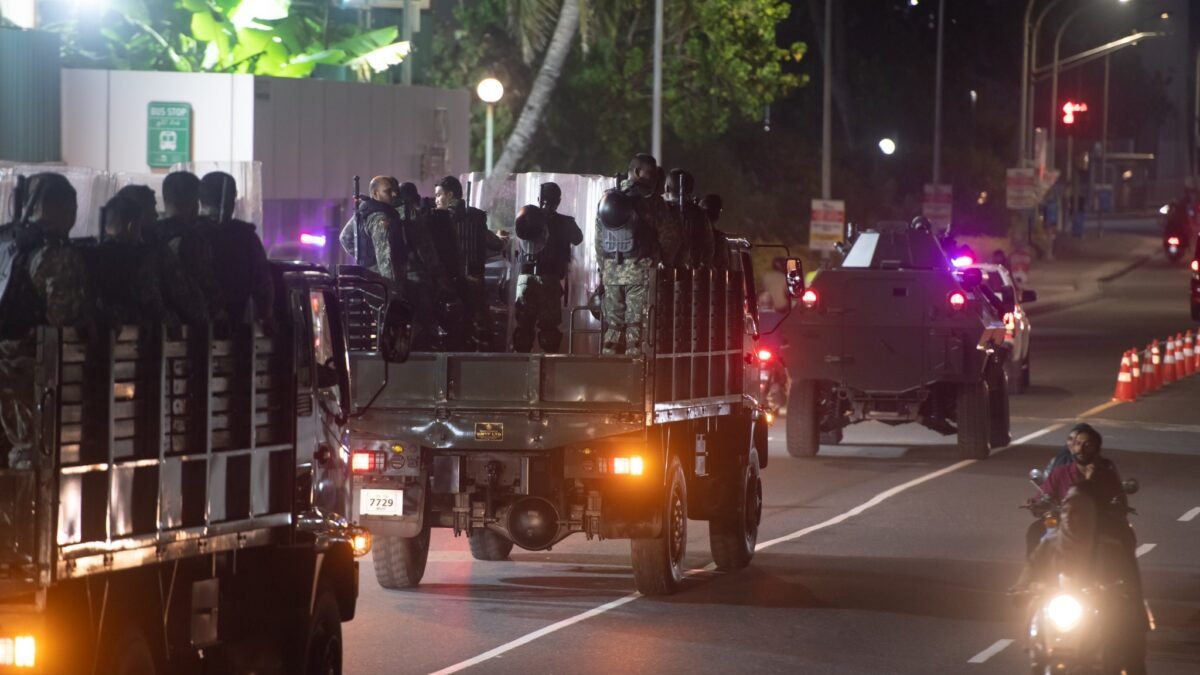 Heavy Military Deployment in Malé Ahead of Opposition MDP Rally