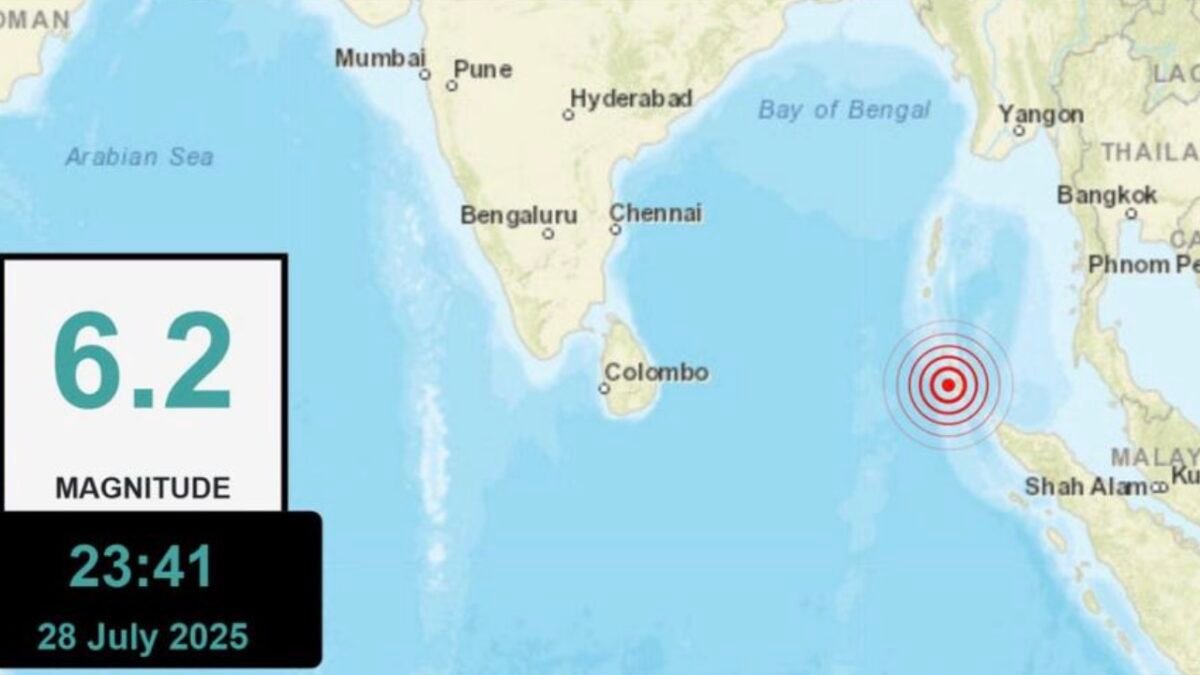 Tremors Felt in Maldives as 6.2-Magnitude Earthquake Strikes Near Nicobar Islands