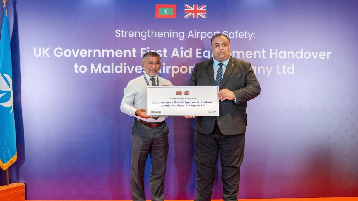 UK Donates First Aid Training Gear to Maldives Airports Company