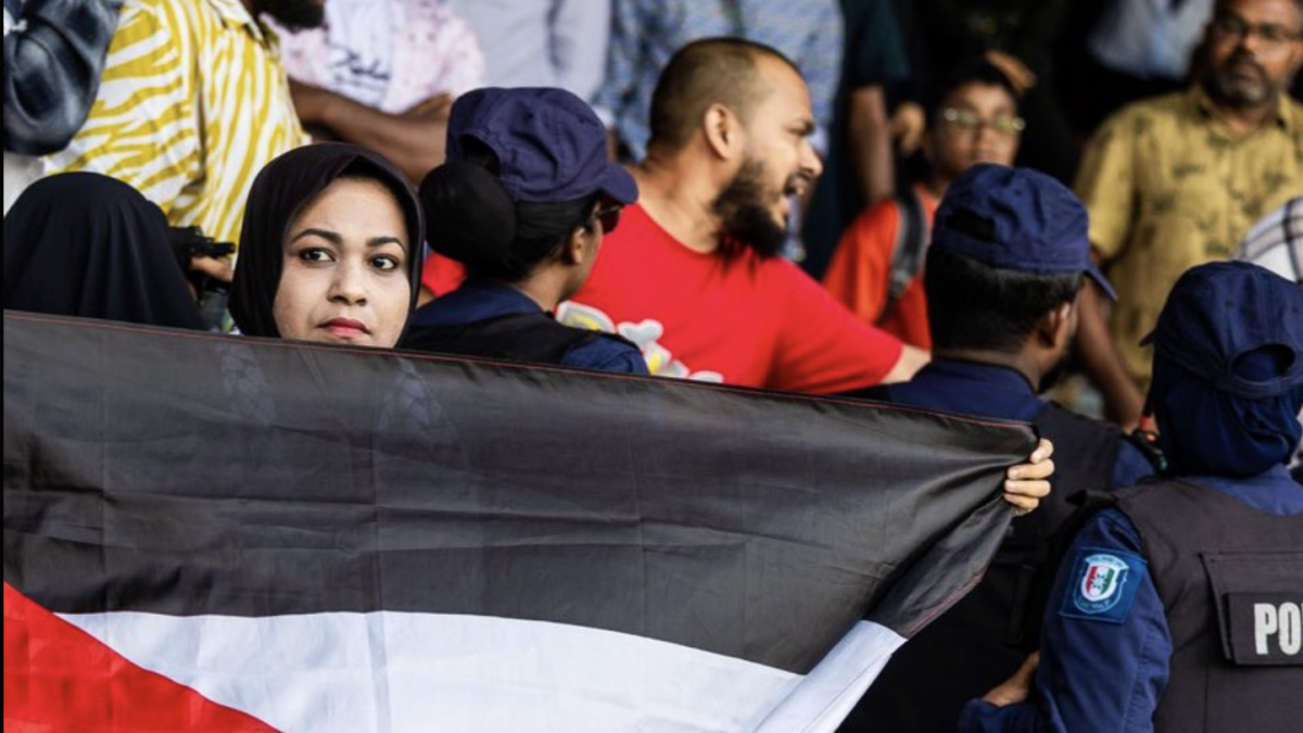 Fans Booted Over ‘Ban Israel’ Signs at Muizzu–Infantino Match; Fayyaz Says Event Insulted Muslim Sentiment